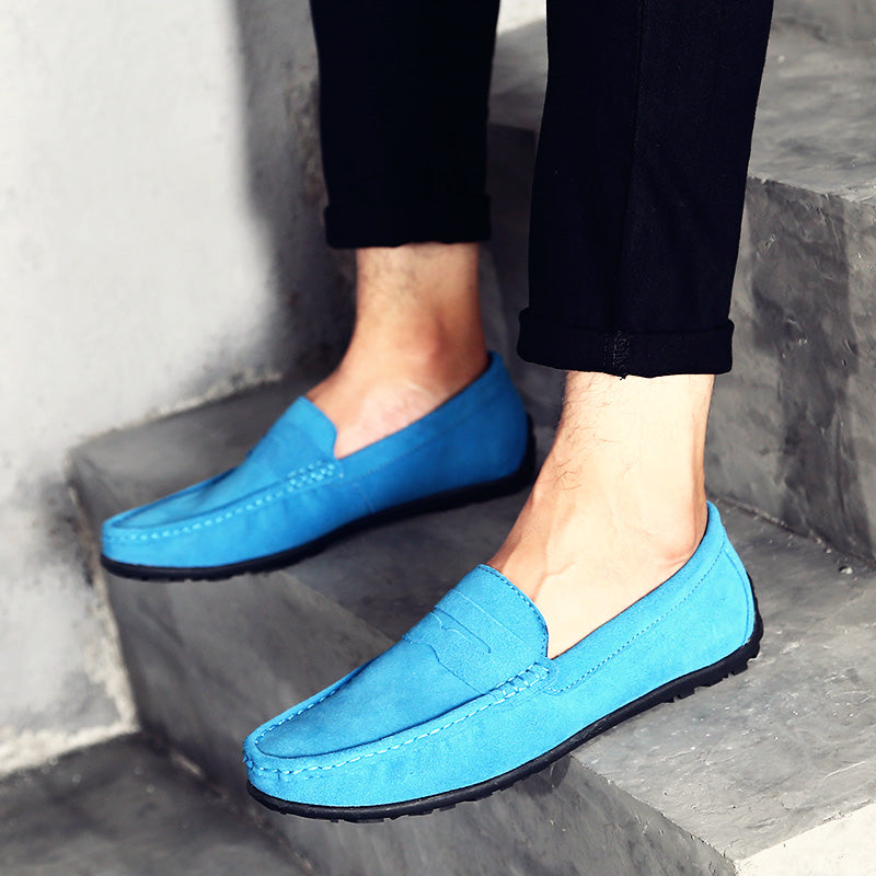 🔥2026🔥Men's Spring/Autumn Suede Genuine Leather Casual Driving Loafers/Moccasins | Plus Size