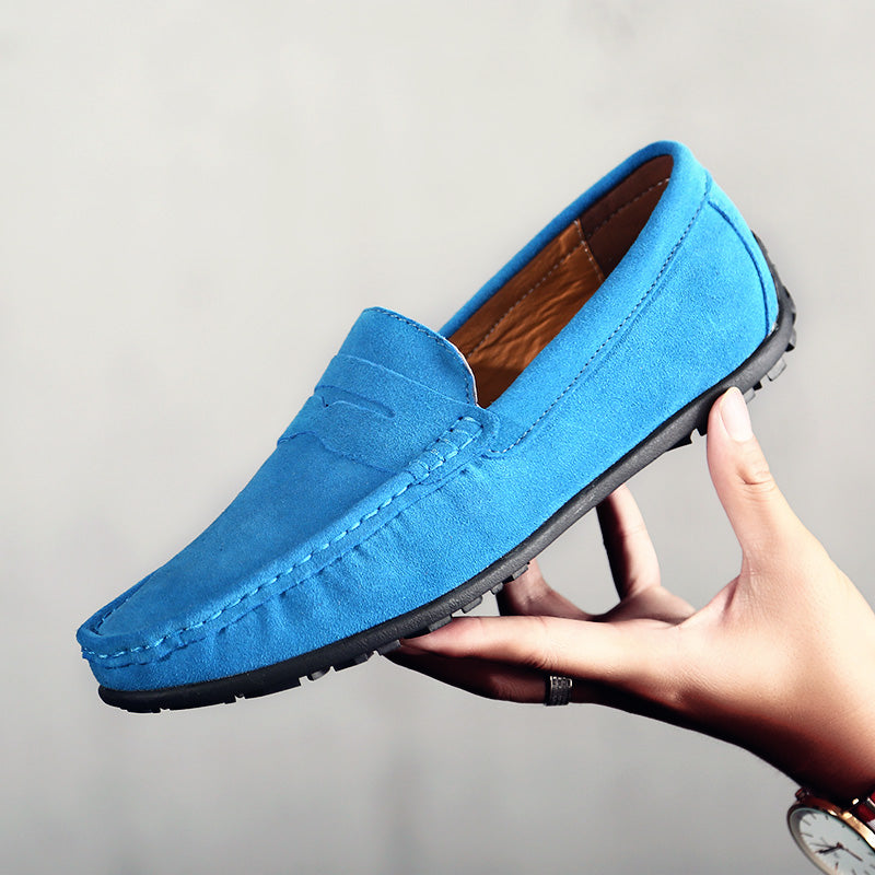 🔥2026🔥Men's Spring/Autumn Suede Genuine Leather Casual Driving Loafers/Moccasins | Plus Size