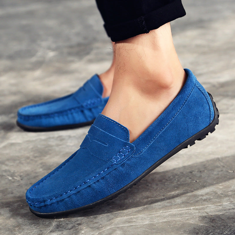 🔥2026🔥Men's Spring/Autumn Suede Genuine Leather Casual Driving Loafers/Moccasins | Plus Size