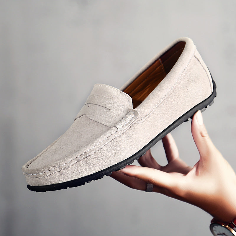 🔥2026🔥Men's Spring/Autumn Suede Genuine Leather Casual Driving Loafers/Moccasins | Plus Size