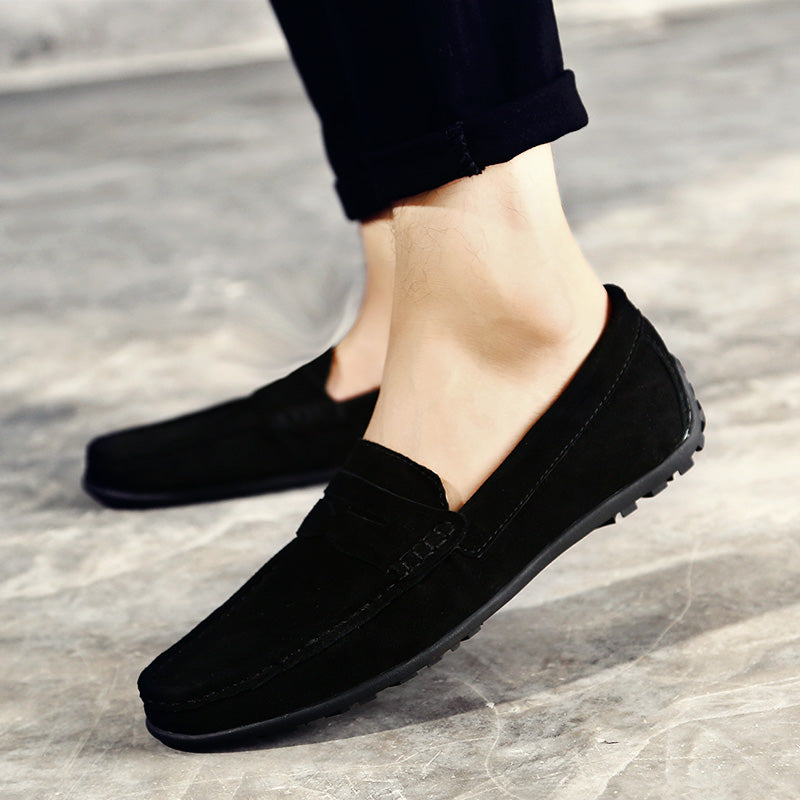 🔥2026🔥Men's Spring/Autumn Suede Genuine Leather Casual Driving Loafers/Moccasins | Plus Size
