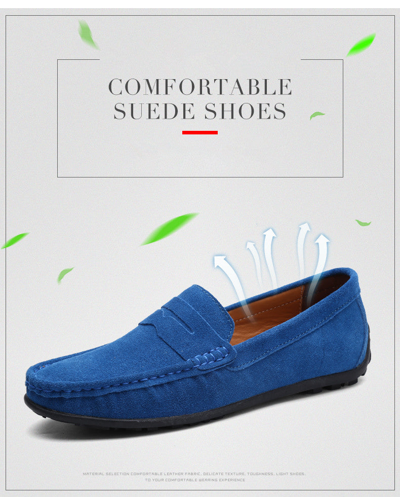 🔥2026🔥Men's Spring/Autumn Suede Genuine Leather Casual Driving Loafers/Moccasins | Plus Size