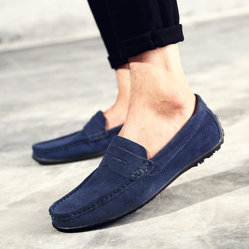 🔥2026🔥Men's Spring/Autumn Suede Genuine Leather Casual Driving Loafers/Moccasins | Plus Size