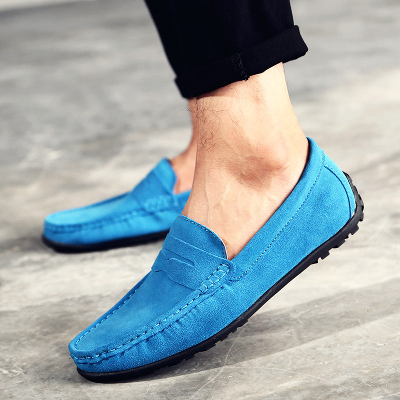 🔥2026🔥Men's Spring/Autumn Suede Genuine Leather Casual Driving Loafers/Moccasins | Plus Size