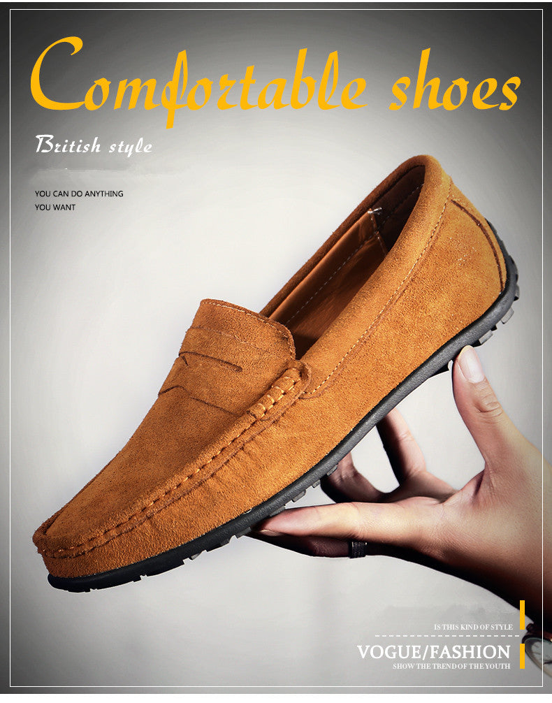 🔥2026🔥Men's Spring/Autumn Suede Genuine Leather Casual Driving Loafers/Moccasins | Plus Size