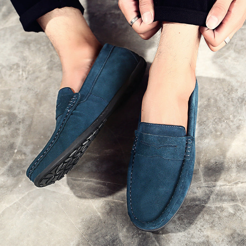 🔥2026🔥Men's Spring/Autumn Suede Genuine Leather Casual Driving Loafers/Moccasins | Plus Size