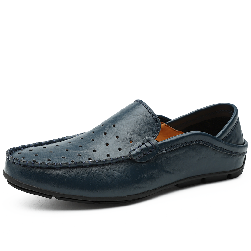 Amazon Large Size Men'S Shoes Cowhide Bean Shoes Men'S Casual Leather Shoes British Single Shoes Casual Shoes Men'S Trendy Shoes Cross-Border