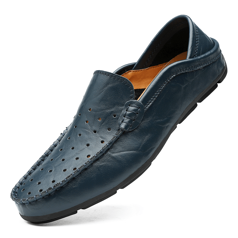 Amazon Large Size Men'S Shoes Cowhide Bean Shoes Men'S Casual Leather Shoes British Single Shoes Casual Shoes Men'S Trendy Shoes Cross-Border