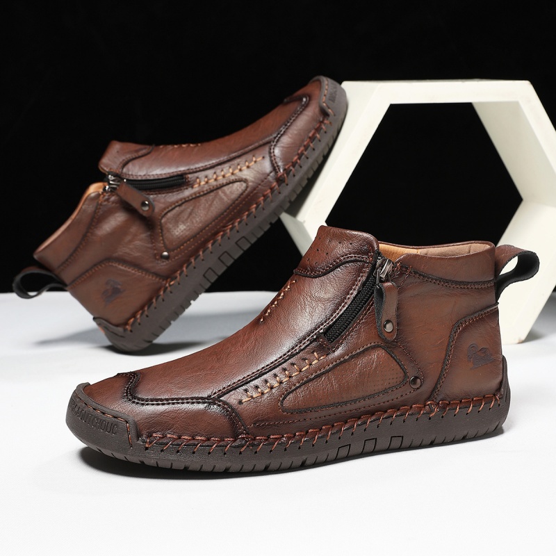 ✅ASTM-Certified Men's Leather Work Boots – Durable,Waterproof & Non-Slip Protection