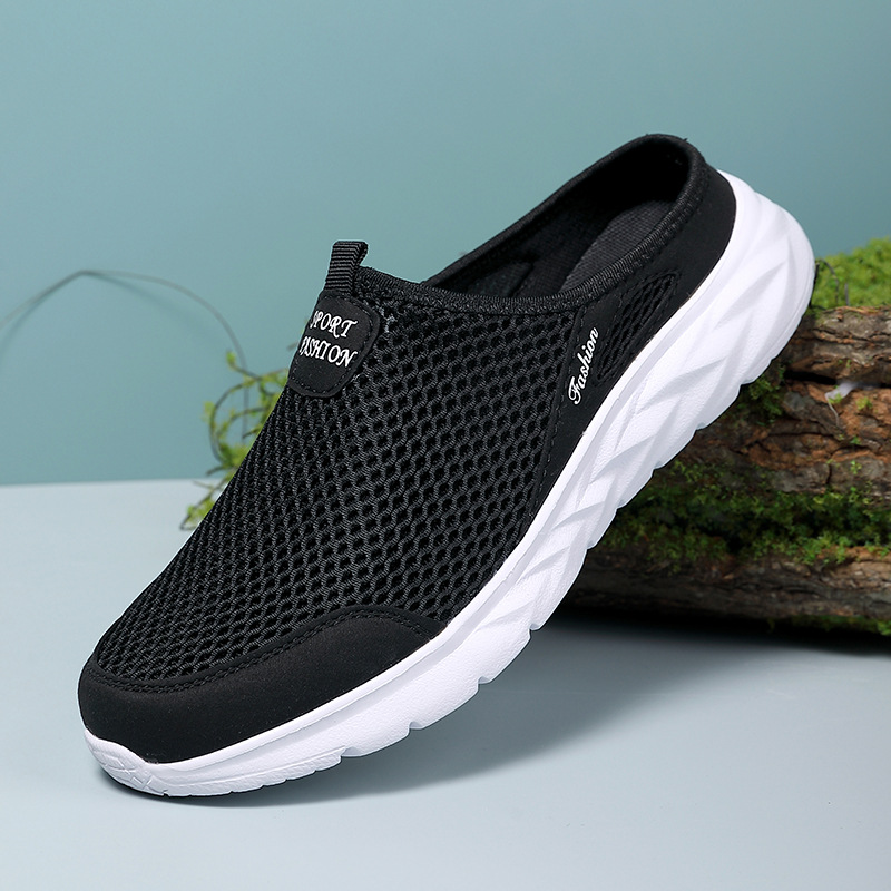 A Generation Of Spring And Summer New Casual Sports Men'S Shoes Large Size Cross-Border Half Drag Mesh Shoes