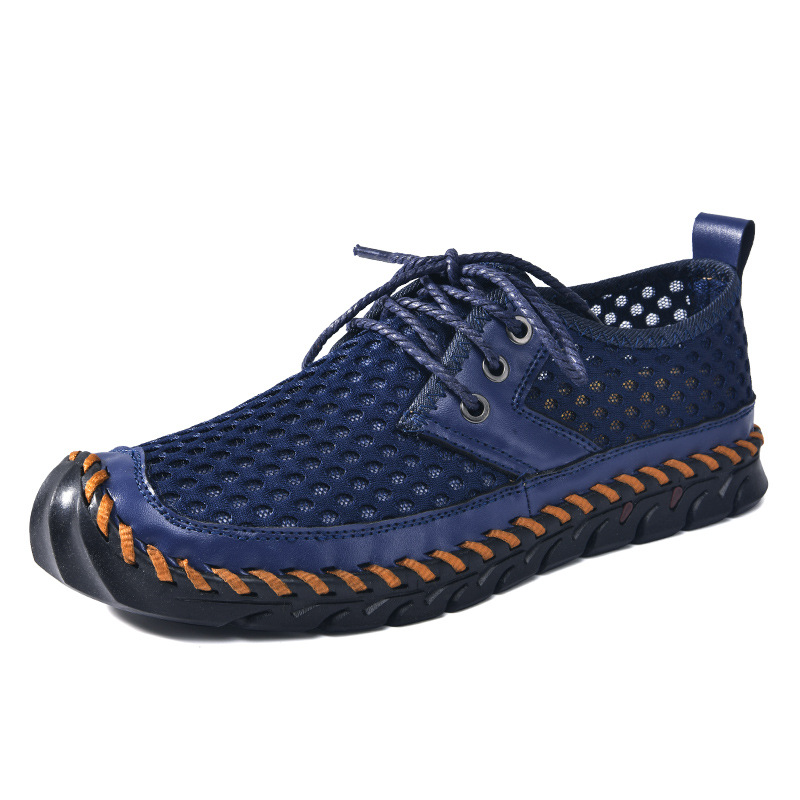 Men'S Outdoor River Tracing Shoes, Mesh Breathable, Quick-Drying, Hand-Stitched Non-Slip Outsole, Lightweight Hiking Shoes