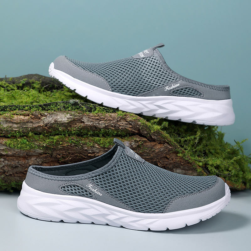 A Generation Of Spring And Summer New Casual Sports Men'S Shoes Large Size Cross-Border Half Drag Mesh Shoes