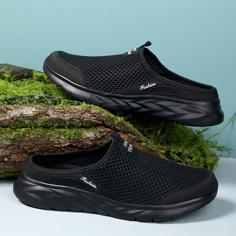 A Generation Of Spring And Summer New Casual Sports Men'S Shoes Large Size Cross-Border Half Drag Mesh Shoes