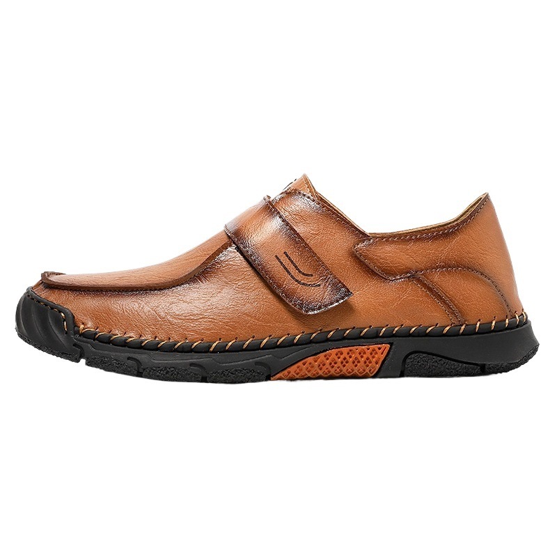 🚗Premium Leather Driving Shoes for Men, Easy On/Off Casual Walking Loafers with Durable Stitching & Rubber Sole
