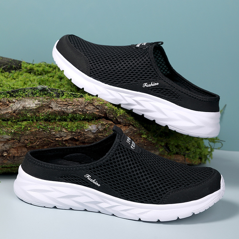A Generation Of Spring And Summer New Casual Sports Men'S Shoes Large Size Cross-Border Half Drag Mesh Shoes