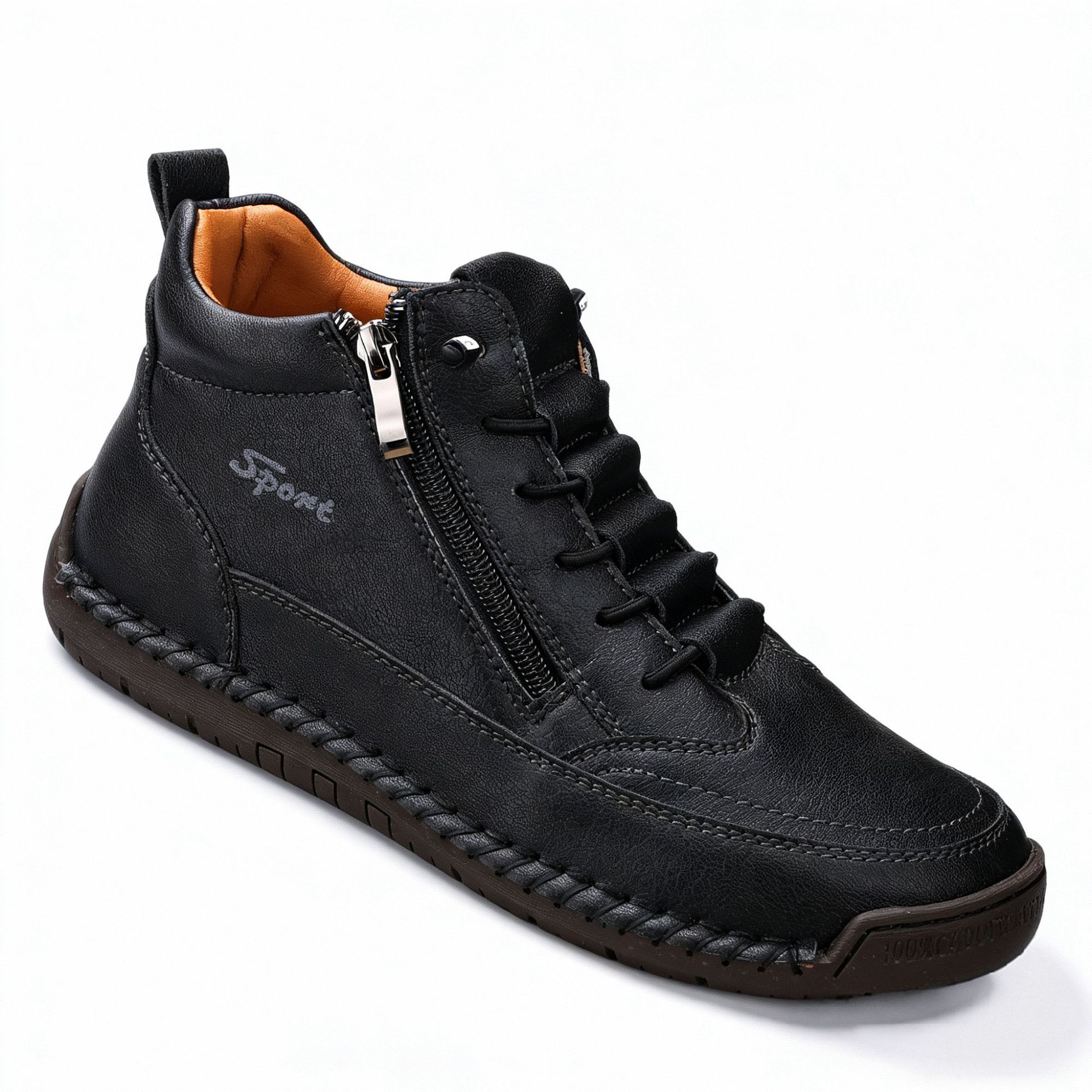 Cross-Border Amazon Large Size Martin Boots Hand-Stitched Women'S Shoes Soft Sole Autumn And Winter Flat Shoes Couples Casual Shoes Men