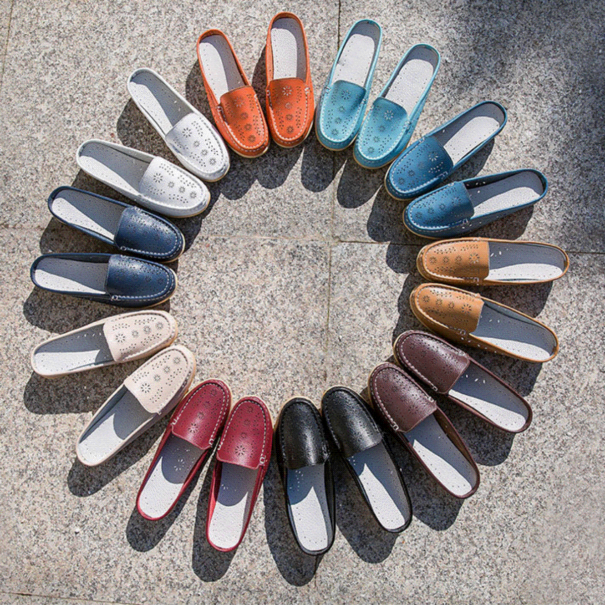 NEW - Women's Breathable Leather Loafers