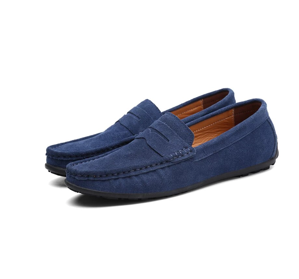 🔥2026🔥Men's Spring/Autumn Suede Genuine Leather Casual Driving Loafers/Moccasins | Plus Size