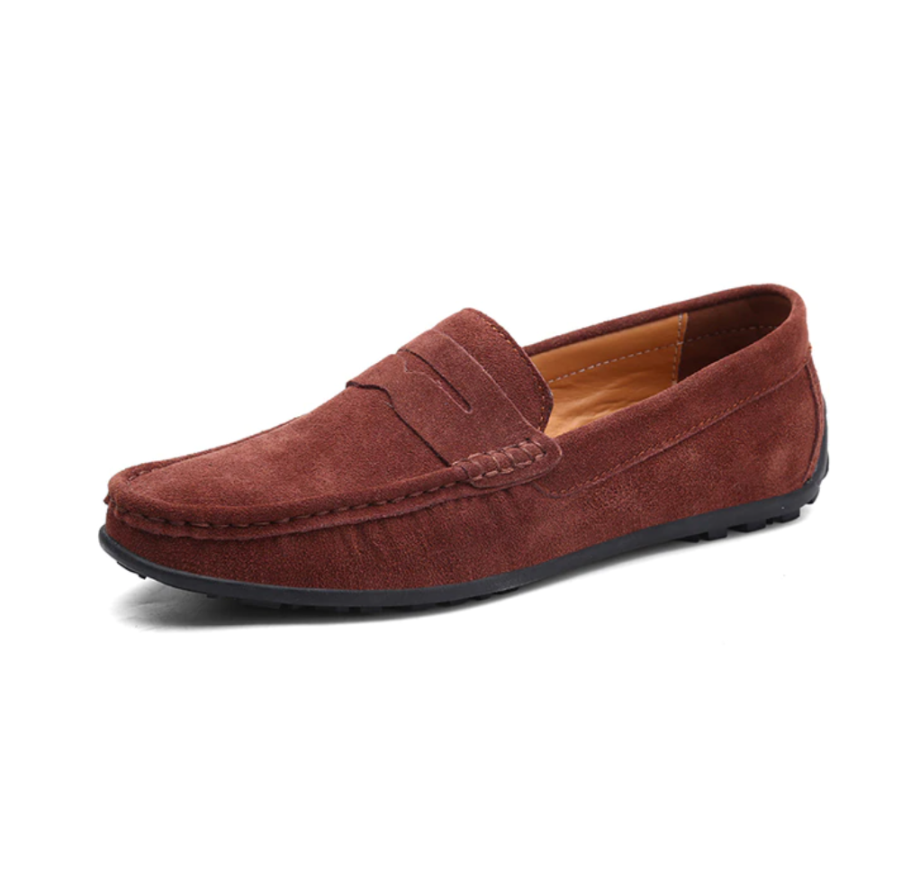 🔥2026🔥Men's Spring/Autumn Suede Genuine Leather Casual Driving Loafers/Moccasins | Plus Size