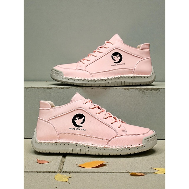 Women's Red and White Casual Walking Sneakers – Soft Flexible Sole, Retro Sport Style, Ideal for Holiday Outfits, Daily Errands, Outdoor Strolls and Christmas-Themed Looks