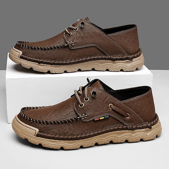 Men's Tan Outdoor Sneakers with Mesh Upper, Cushioned Insole and Durable Rubber Sole for Sports, Hiking and Active Outdoor Adventures