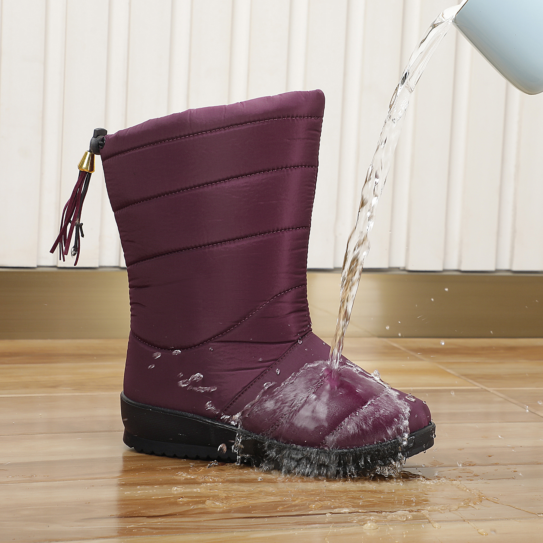 Women's Fringed Waterproof Snow Boots