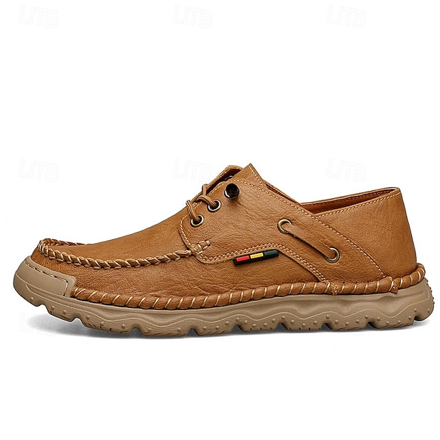 Men's Tan Outdoor Sneakers with Mesh Upper, Cushioned Insole and Durable Rubber Sole for Sports, Hiking and Active Outdoor Adventures