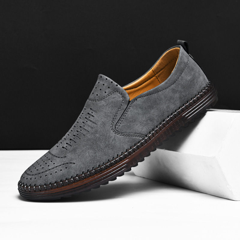 ⏰Limited Time Sale 70% OFF-Men's Slip-On Orthopedic Leather Dress Loafers – Anti-Slip, Breathable & Comfortable with Arch Support for All-Day Wear