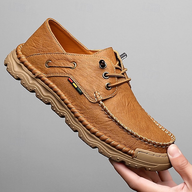 Men's Tan Outdoor Sneakers with Mesh Upper, Cushioned Insole and Durable Rubber Sole for Sports, Hiking and Active Outdoor Adventures
