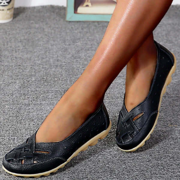 🔥Hot Sale - Ladies Breathable Leather Loafers