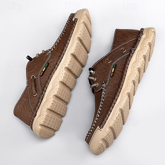 Men's Tan Outdoor Sneakers with Mesh Upper, Cushioned Insole and Durable Rubber Sole for Sports, Hiking and Active Outdoor Adventures