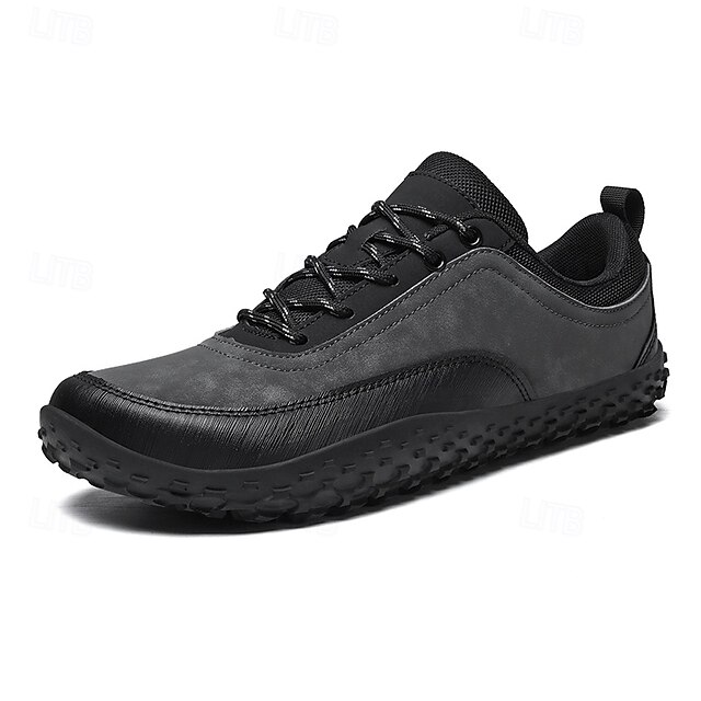 Green and Black Men's Outdoor Hiking Shoes with Lace-Up Closure and Rugged Sole – Ideal for Adventure Seekers, Casual Outdoor Activities and Everyday Fashion