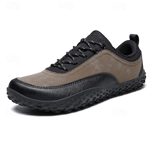 Green and Black Men's Outdoor Hiking Shoes with Lace-Up Closure and Rugged Sole – Ideal for Adventure Seekers, Casual Outdoor Activities and Everyday Fashion