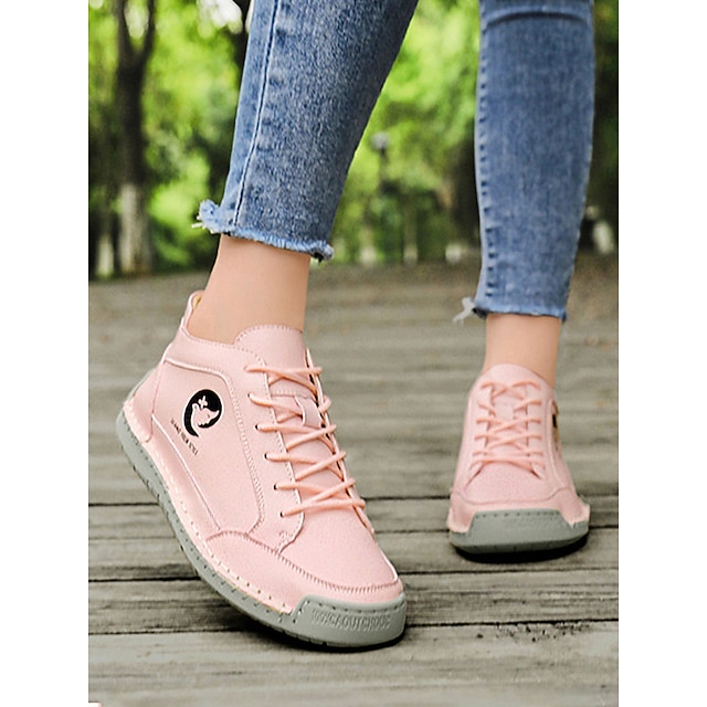 Women's Red and White Casual Walking Sneakers – Soft Flexible Sole, Retro Sport Style, Ideal for Holiday Outfits, Daily Errands, Outdoor Strolls and Christmas-Themed Looks