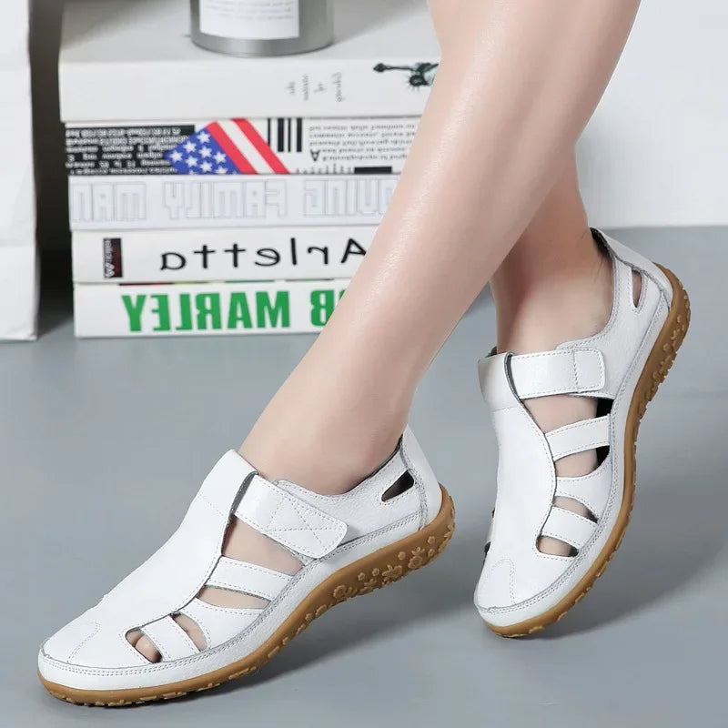 (⏰Aktion – 50% Rabatt 🔥) Klassische Sommersandalen aus hochwertigem Leder mit weicher Sohle für Komfort und Vielseitigkeit.