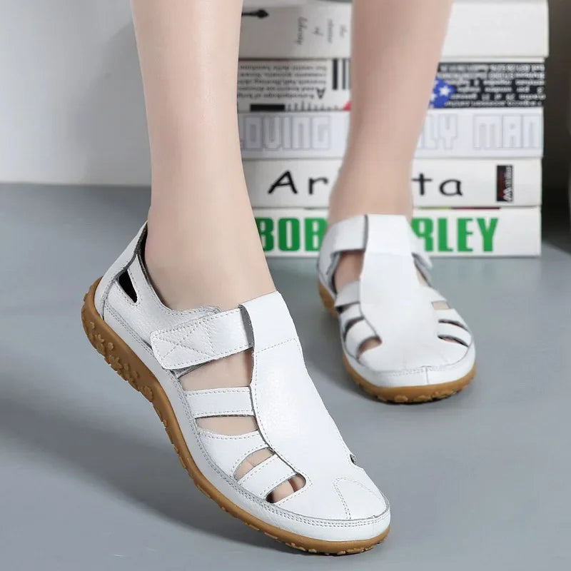 (⏰Aktion – 50% Rabatt 🔥) Klassische Sommersandalen aus hochwertigem Leder mit weicher Sohle für Komfort und Vielseitigkeit.