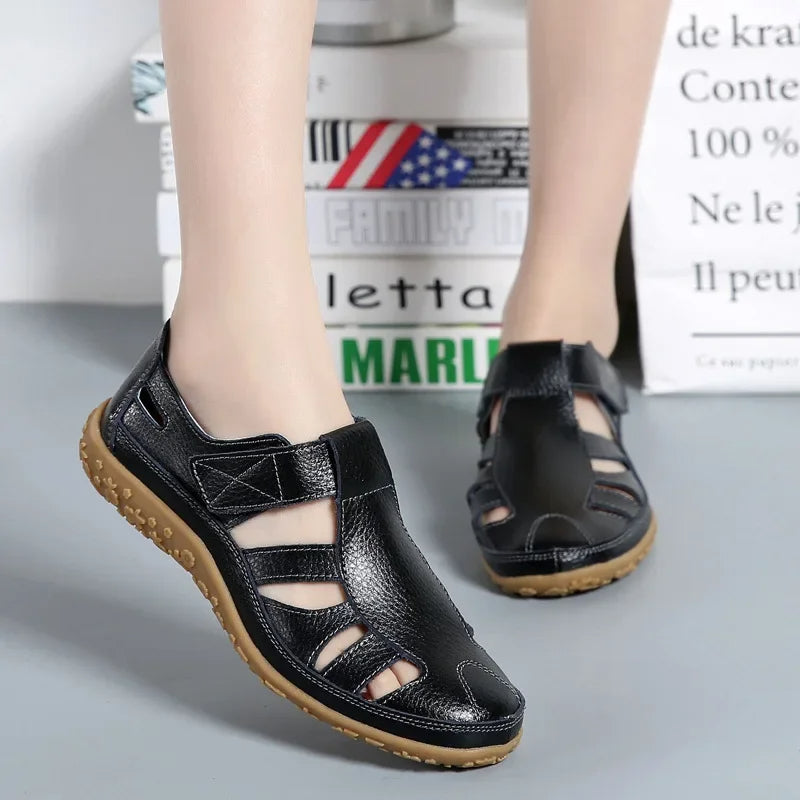 (⏰Aktion – 50% Rabatt 🔥) Klassische Sommersandalen aus hochwertigem Leder mit weicher Sohle für Komfort und Vielseitigkeit.