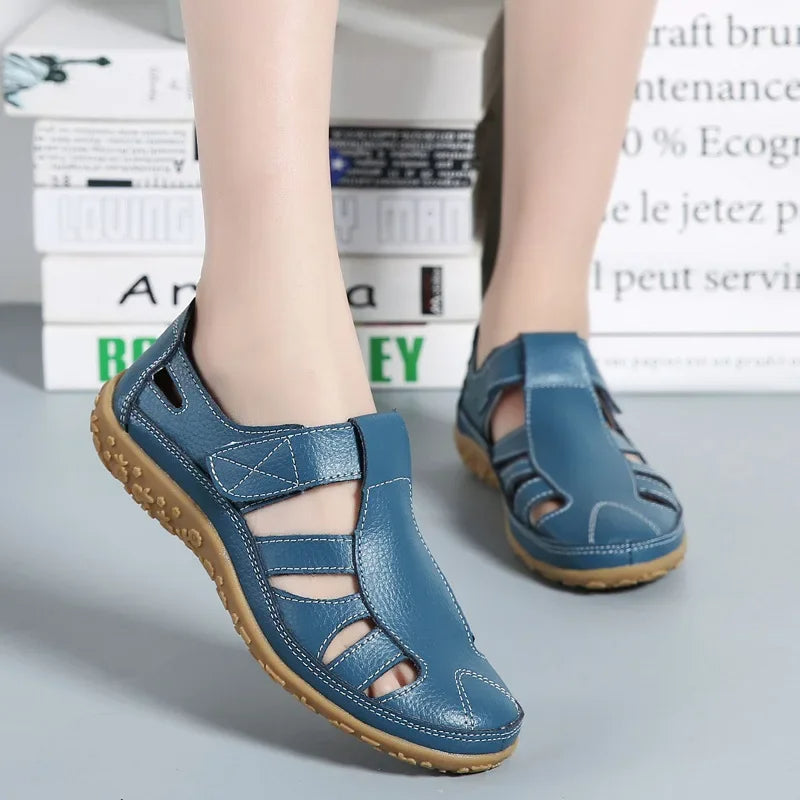(⏰Aktion – 50% Rabatt 🔥) Klassische Sommersandalen aus hochwertigem Leder mit weicher Sohle für Komfort und Vielseitigkeit.