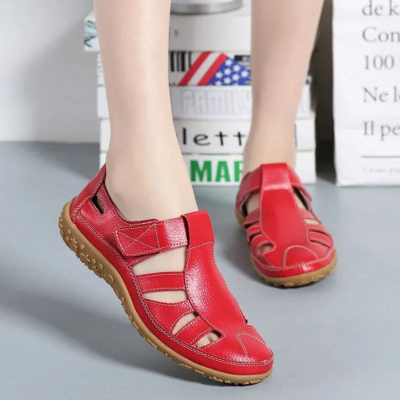 (⏰Aktion – 50% Rabatt 🔥) Klassische Sommersandalen aus hochwertigem Leder mit weicher Sohle für Komfort und Vielseitigkeit.