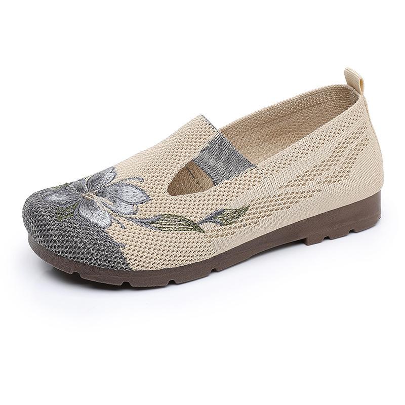 Atmungsaktive und wunderschön bestickte orthopädische Damenschuhe