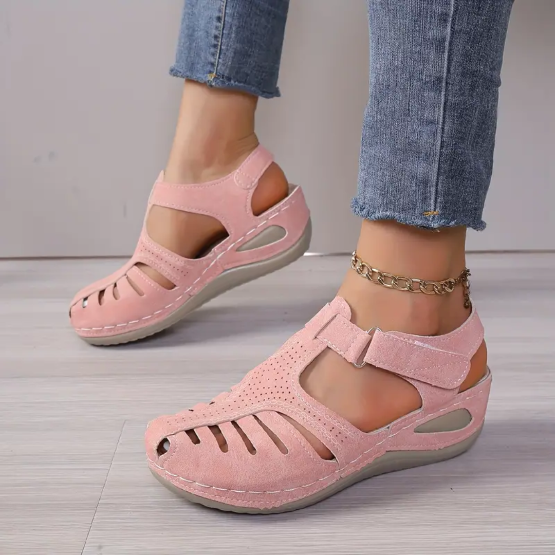 🔥 Verkaufsschlager! Ergonomische Sandalen mit geschlossener Zehe, Bogenstütze, bequem und strapazierfähig im Alltag.