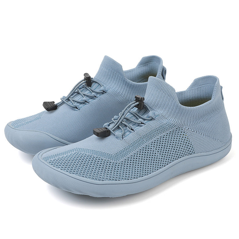 Maximaler Komfort für natürliche Fußbewegung! Barfußschuhe mit atmungsaktivem Strick.