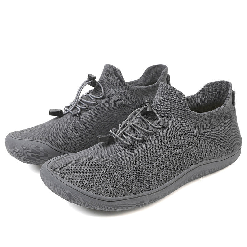 Maximaler Komfort für natürliche Fußbewegung! Barfußschuhe mit atmungsaktivem Strick.