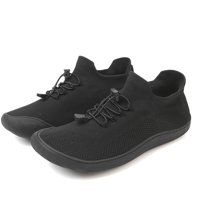 Maximaler Komfort für natürliche Fußbewegung! Barfußschuhe mit atmungsaktivem Strick.