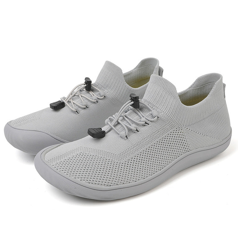 Maximaler Komfort für natürliche Fußbewegung! Barfußschuhe mit atmungsaktivem Strick.
