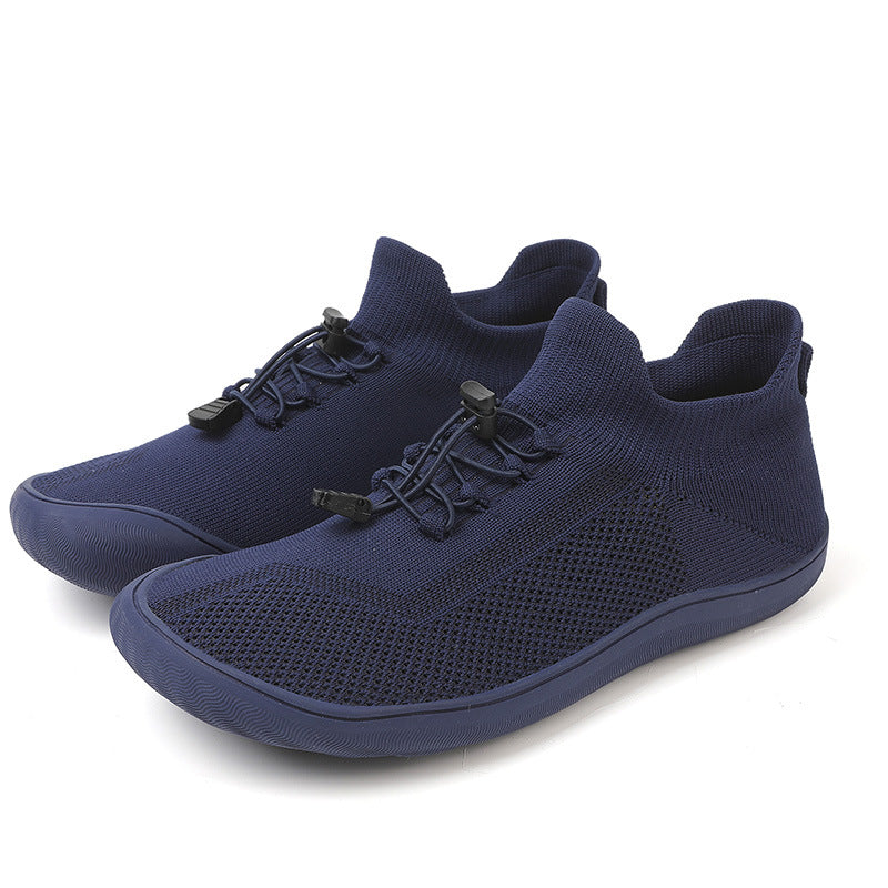 Maximaler Komfort für natürliche Fußbewegung! Barfußschuhe mit atmungsaktivem Strick.