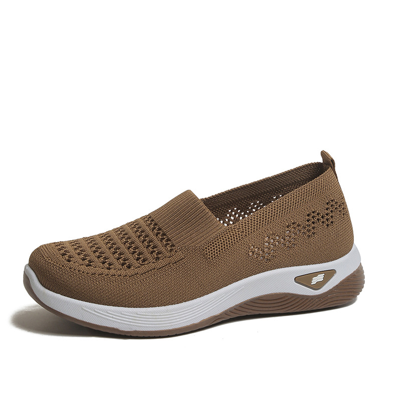 Orthopädische Schuhe – atmungsaktive, gestrickte Laufschuhe mit rutschfester Sohle.