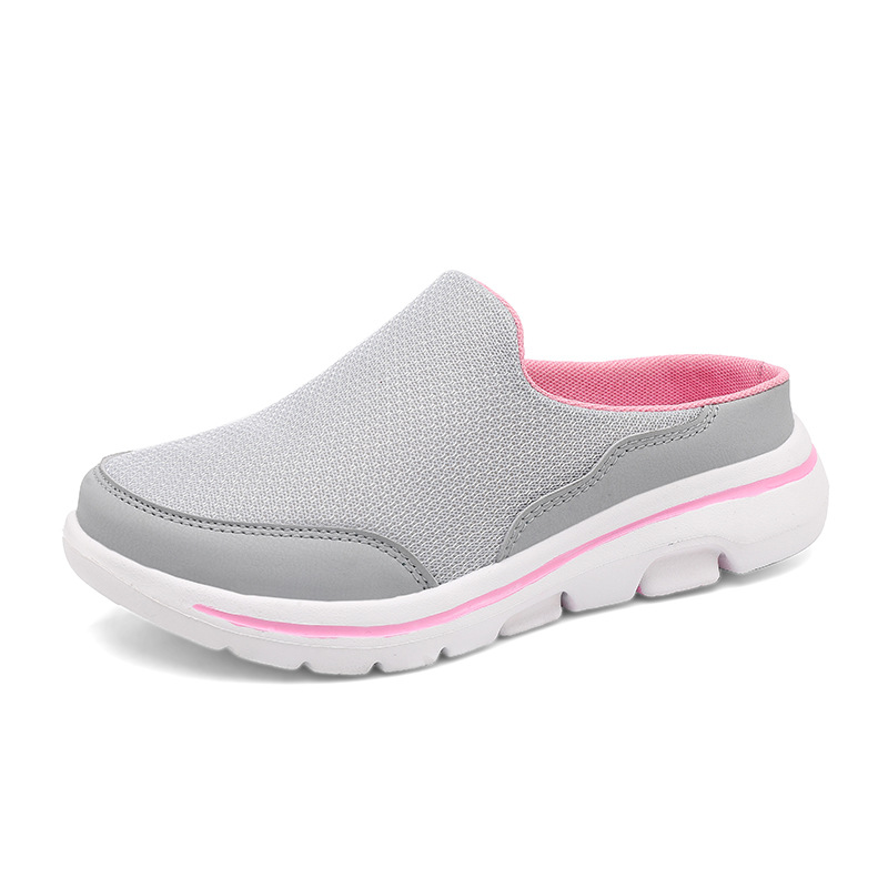 Atmungsaktiv Mesh Herren Mules, leicht und strapazierfähig, schwarze Slip-On Komfort Schuhe