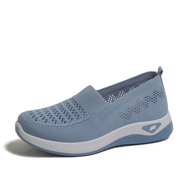 Orthopädische Schuhe – atmungsaktive, gestrickte Laufschuhe mit rutschfester Sohle.