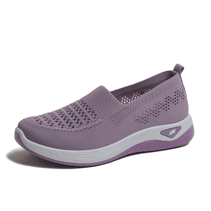 Orthopädische Schuhe – atmungsaktive, gestrickte Laufschuhe mit rutschfester Sohle.